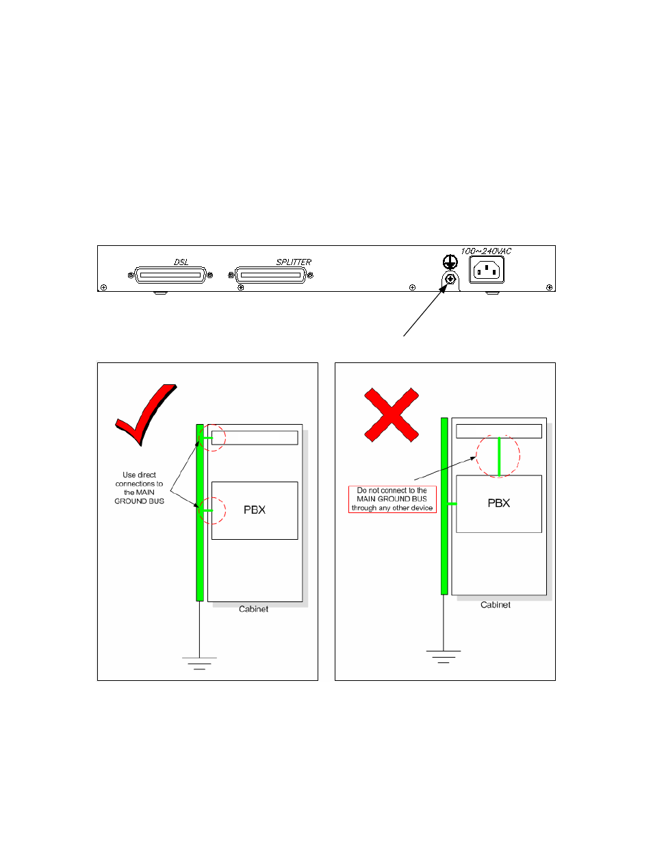 Proper grounding (earth), Roper grounding, Earth | NetComm NCT240 User Manual | Page 15 / 38