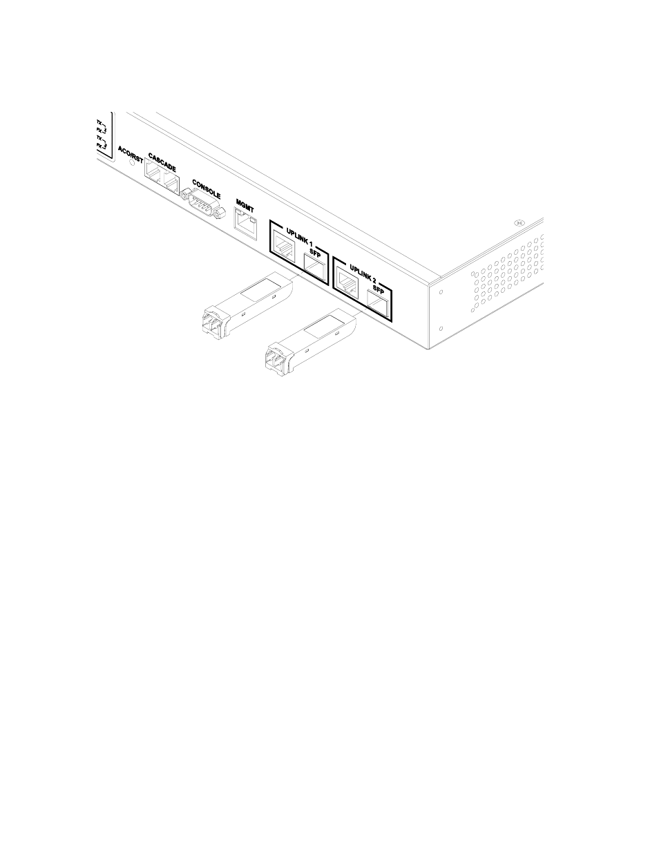 Installing an sfp transceiver, Nstalling an, Ransceiver | Onnecting to the, 1000base-t, 10/100base-tx, Nterface | NetComm NCT240 User Manual | Page 16 / 38