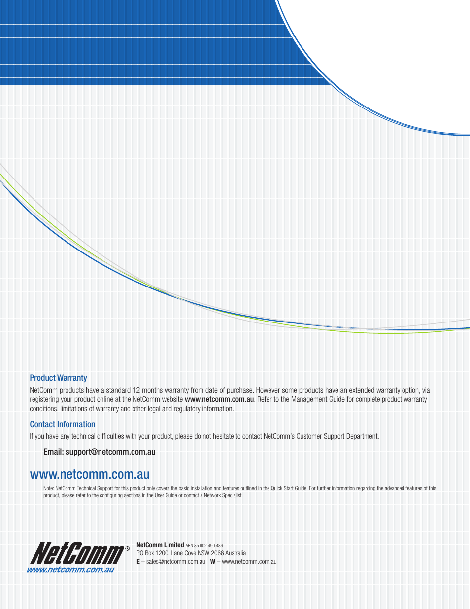 NetComm NCT240 User Manual | Page 38 / 38