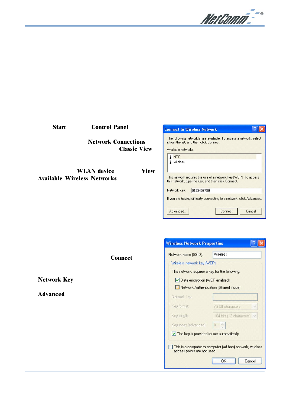 Microsoft windows xp | NetComm NP7042 User Manual | Page 21 / 32