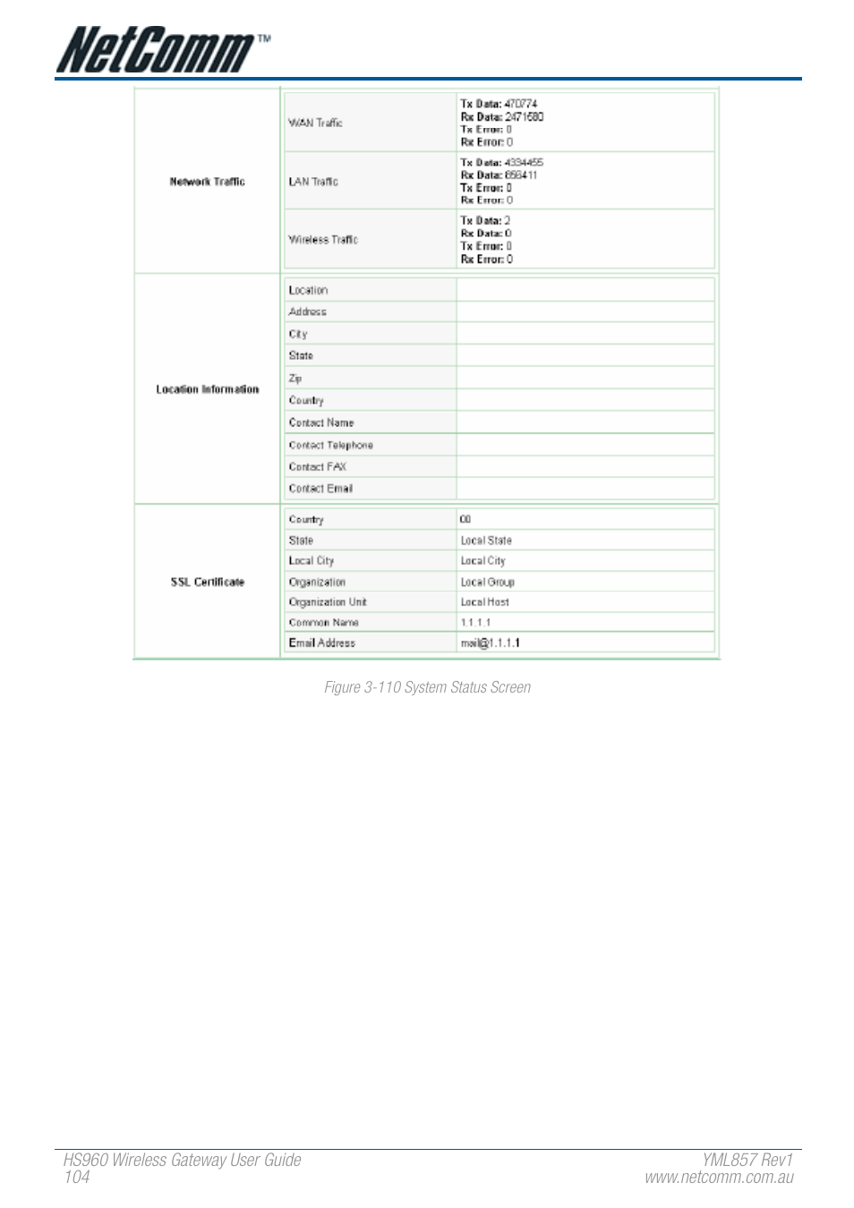 NetComm HS960 User Manual | Page 104 / 120