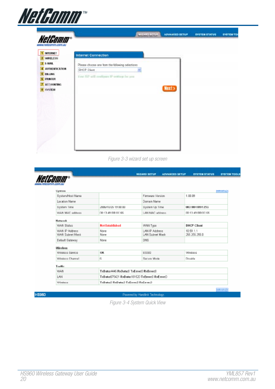 NetComm HS960 User Manual | Page 20 / 120