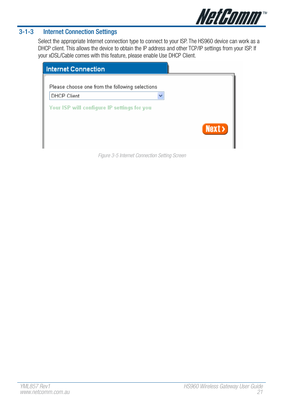 NetComm HS960 User Manual | Page 21 / 120