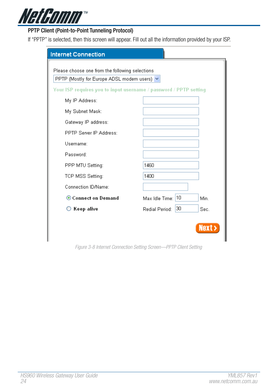 NetComm HS960 User Manual | Page 24 / 120