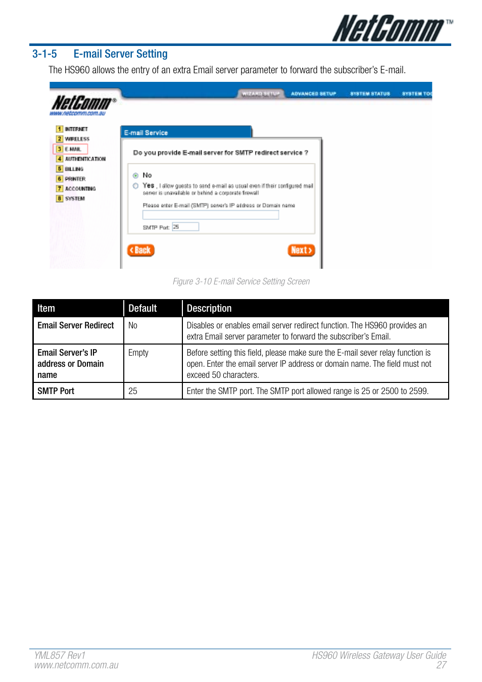 NetComm HS960 User Manual | Page 27 / 120