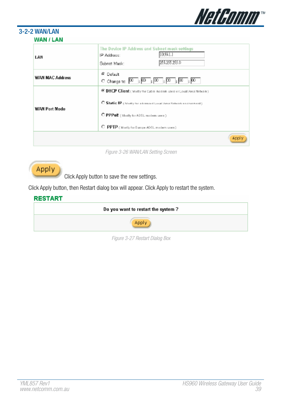 NetComm HS960 User Manual | Page 39 / 120