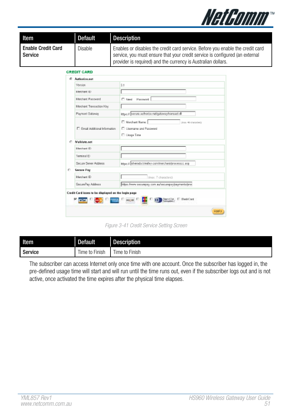 NetComm HS960 User Manual | Page 51 / 120