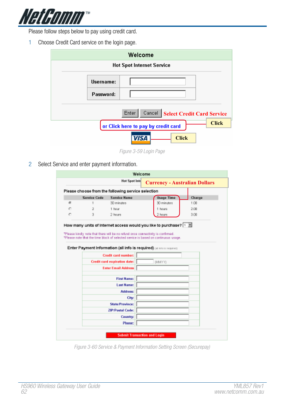 NetComm HS960 User Manual | Page 62 / 120