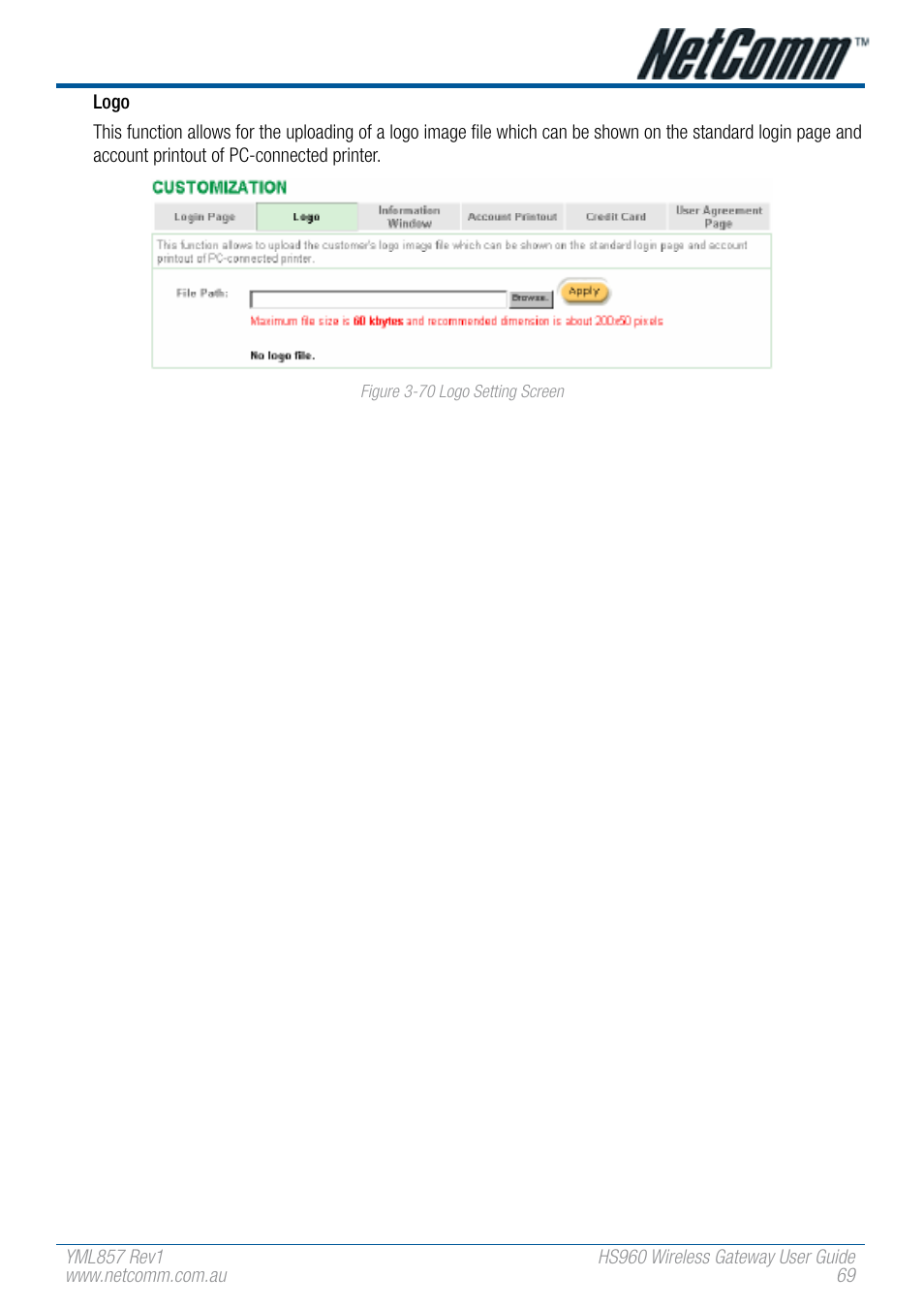 NetComm HS960 User Manual | Page 69 / 120