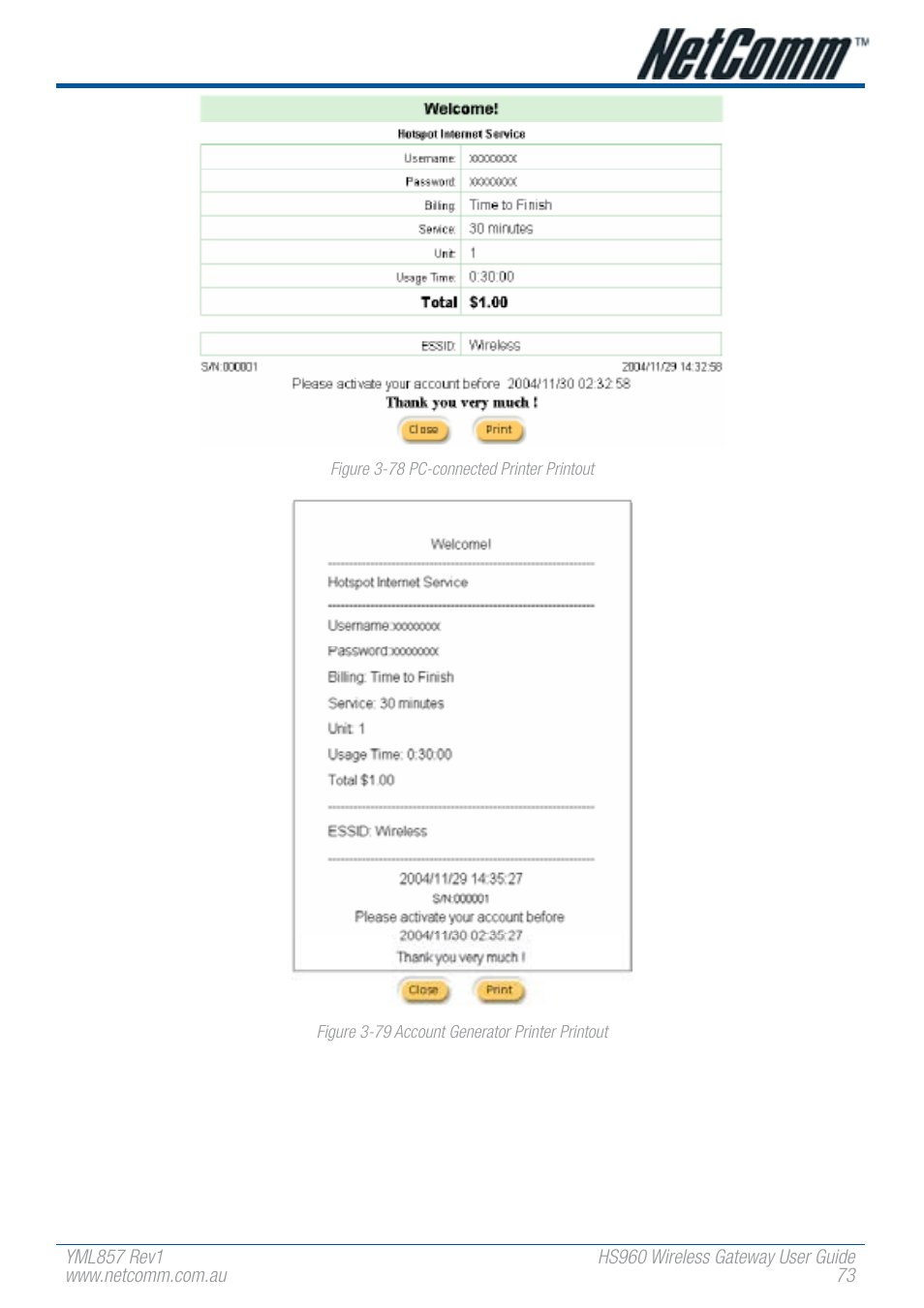NetComm HS960 User Manual | Page 73 / 120