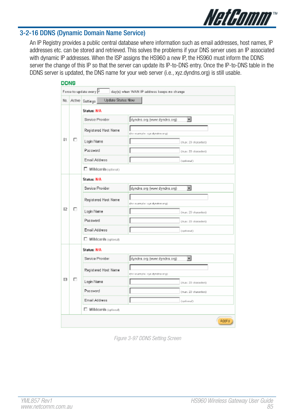 NetComm HS960 User Manual | Page 85 / 120