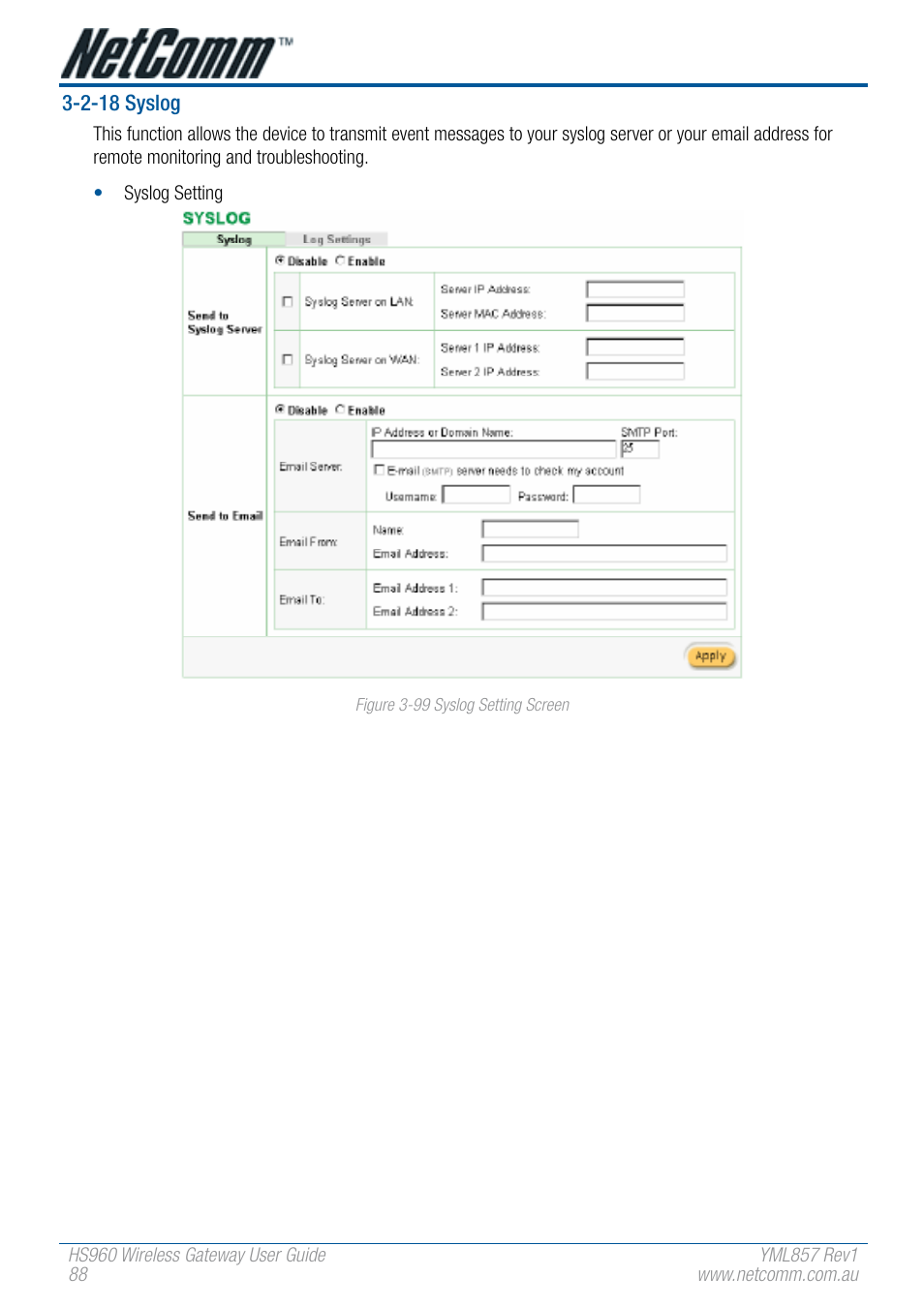 NetComm HS960 User Manual | Page 88 / 120