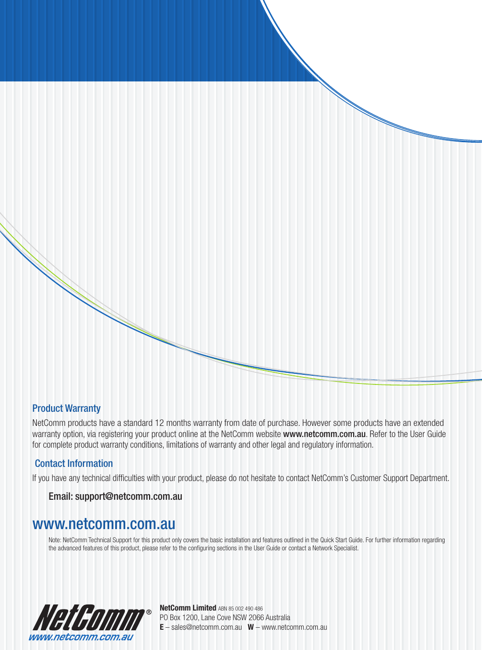 NetComm Wireless Network Adaptor NP545 User Manual | Page 18 / 18