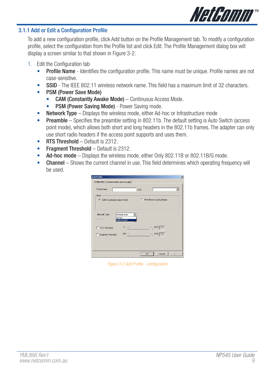 NetComm Wireless Network Adaptor NP545 User Manual | Page 9 / 18