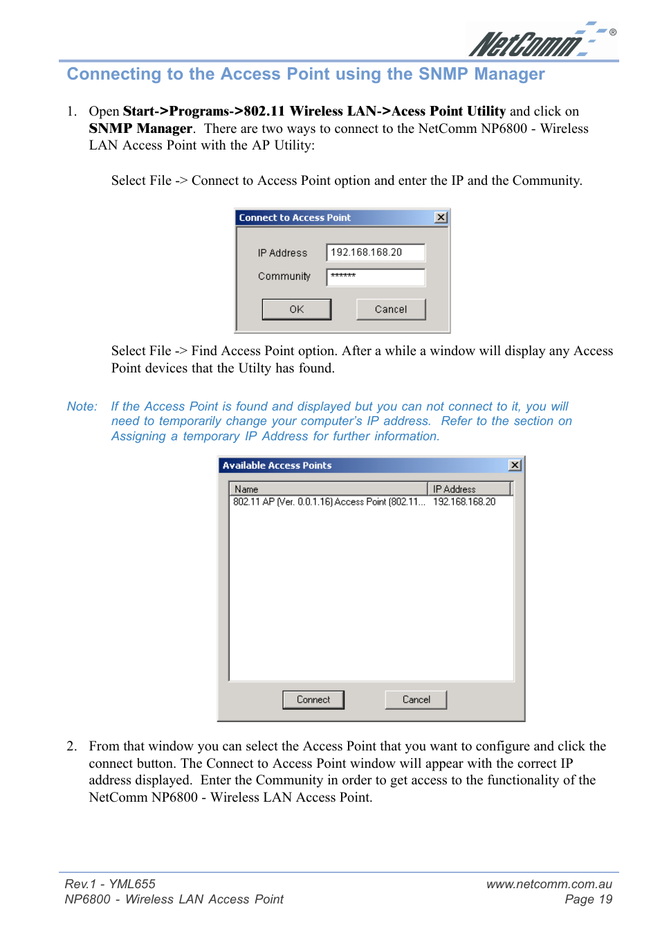 NetComm NP6800 User Manual | Page 19 / 44