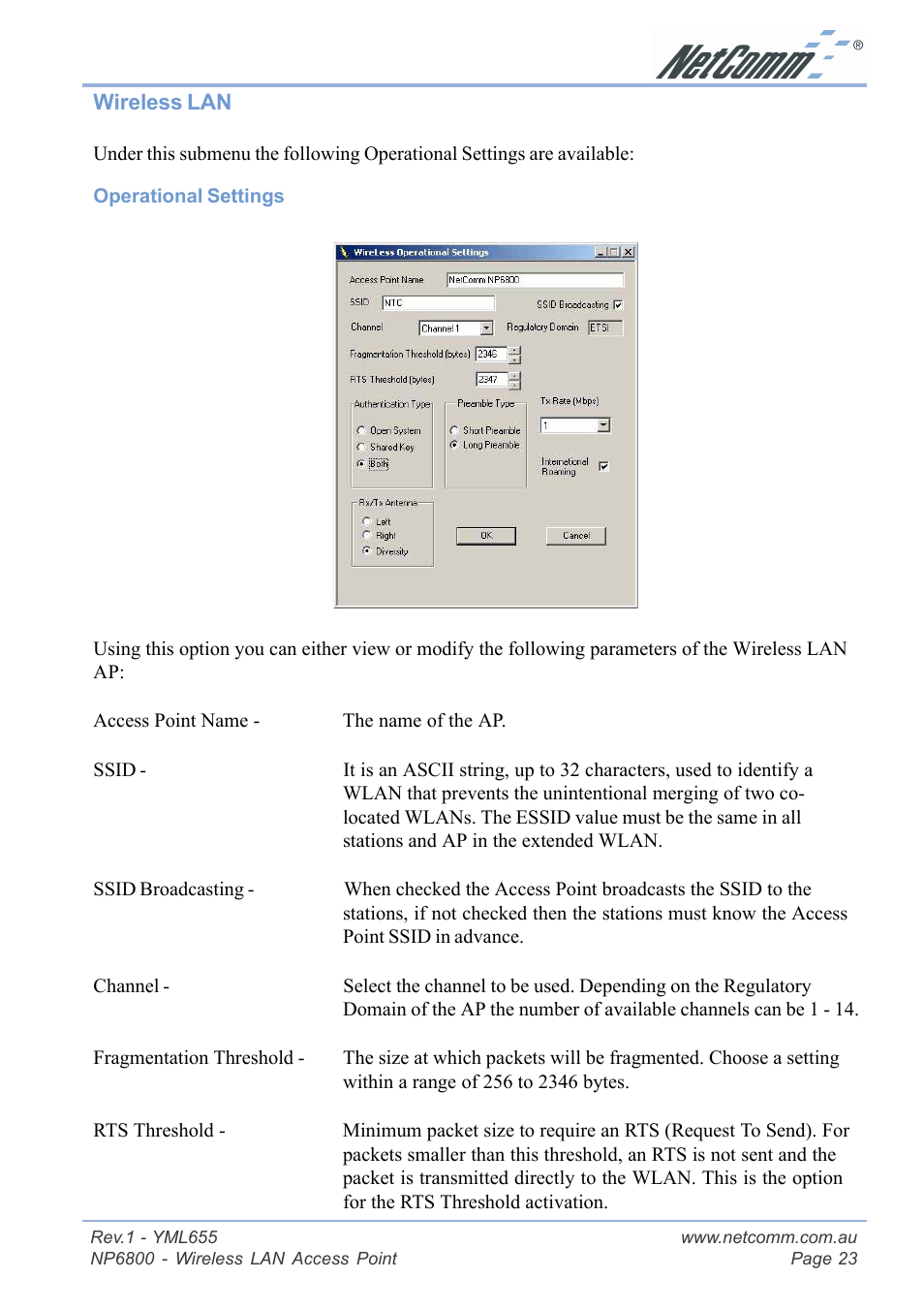 NetComm NP6800 User Manual | Page 23 / 44