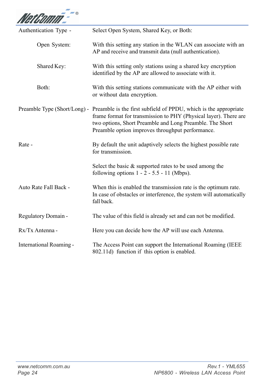 NetComm NP6800 User Manual | Page 24 / 44