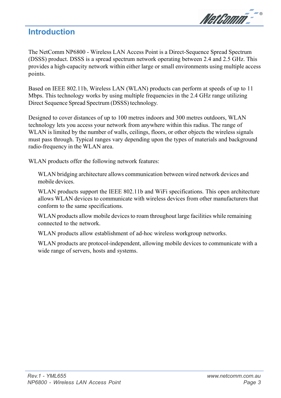 Introduction | NetComm NP6800 User Manual | Page 3 / 44