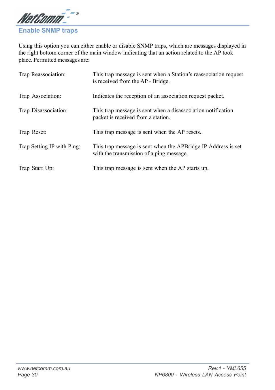 NetComm NP6800 User Manual | Page 30 / 44