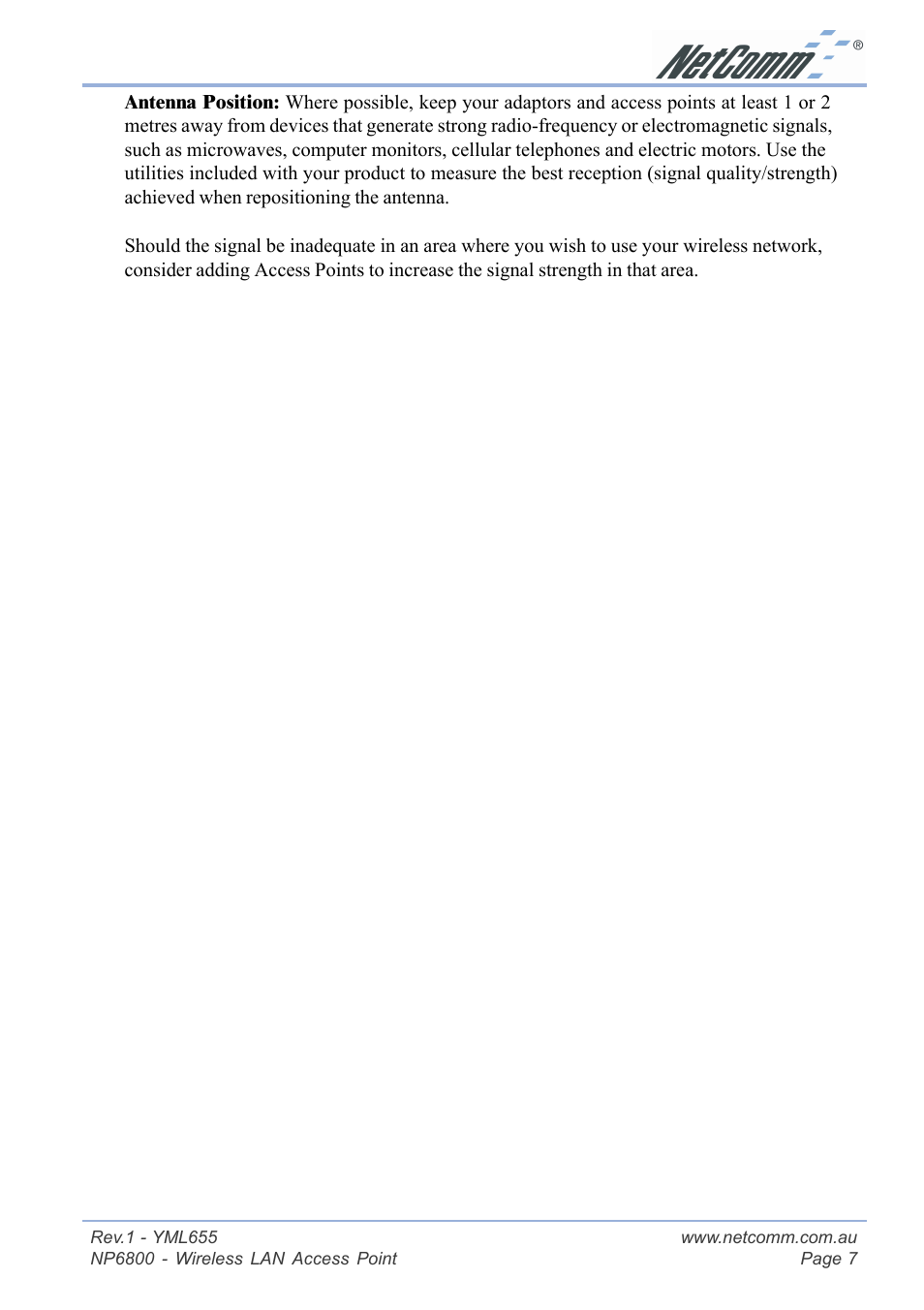 NetComm NP6800 User Manual | Page 7 / 44