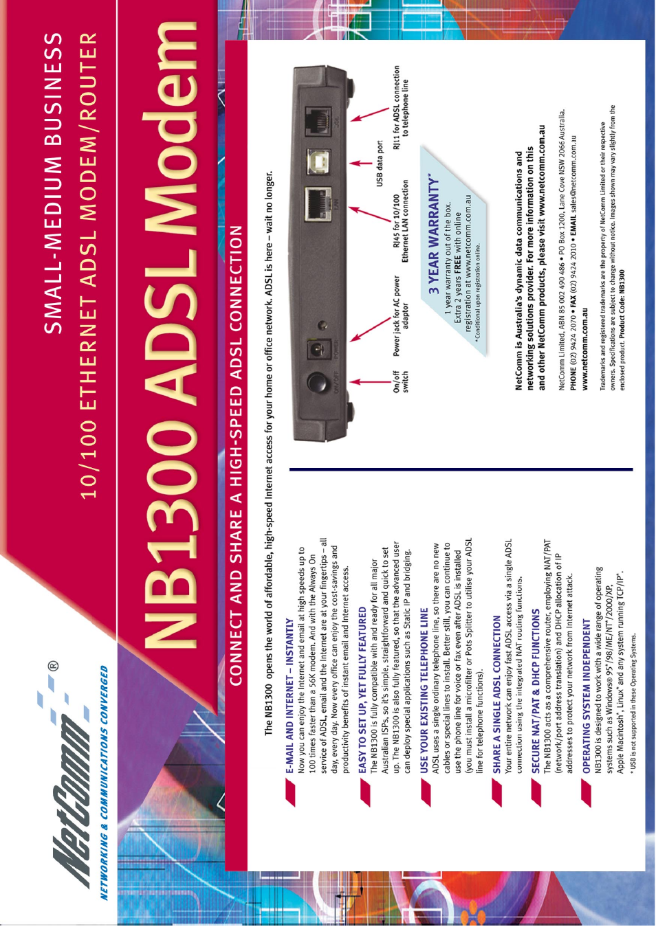NetComm NB1300 User Manual | Page 20 / 20