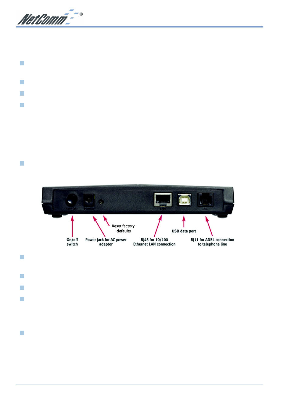 Ethernet gateway configuration, Step 1: connecting your computer to the nb1300 | NetComm NB1300 User Manual | Page 6 / 20