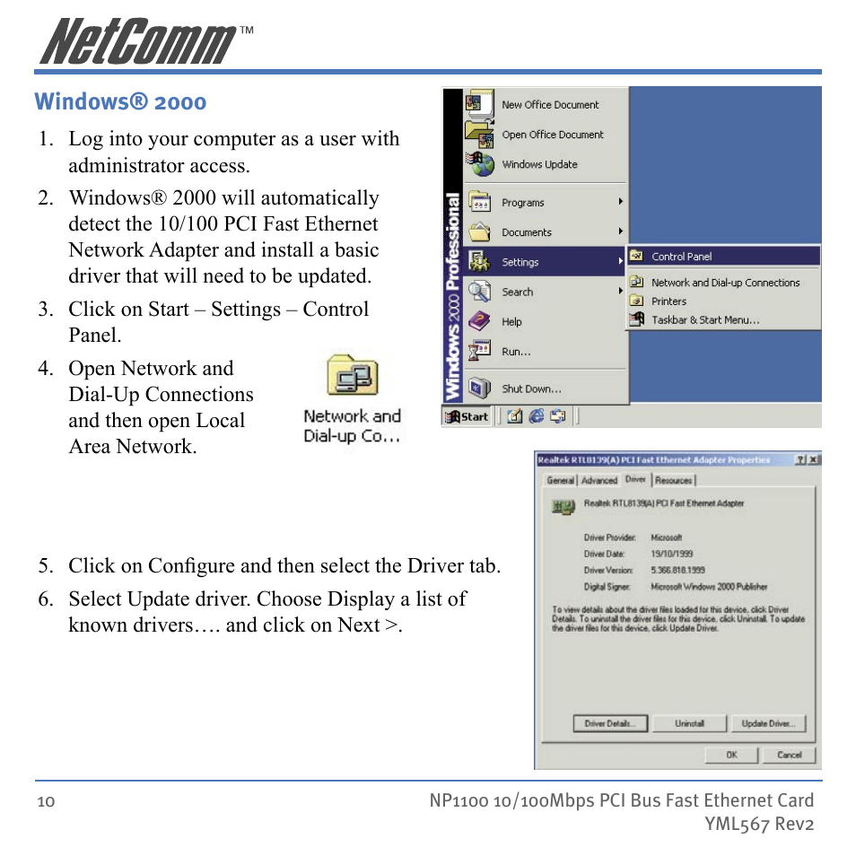 NetComm NP1100 User Manual | Page 10 / 32