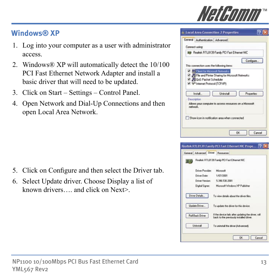 NetComm NP1100 User Manual | Page 13 / 32