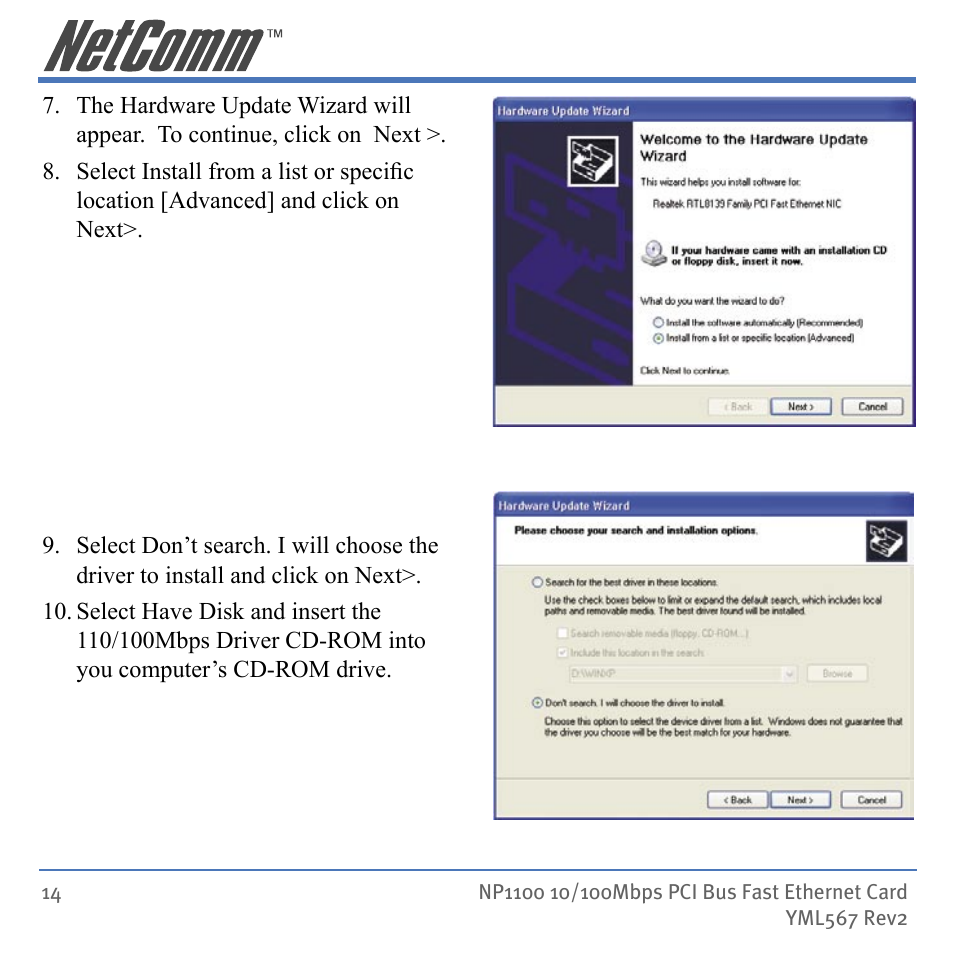 NetComm NP1100 User Manual | Page 14 / 32