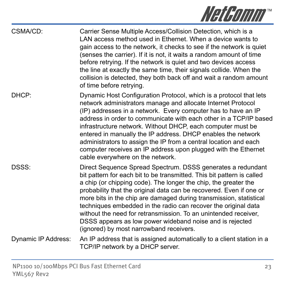 NetComm NP1100 User Manual | Page 23 / 32