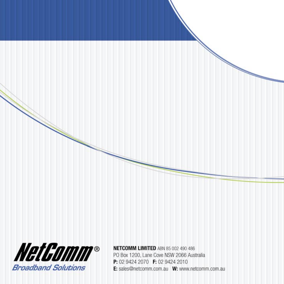 NetComm NP1100 User Manual | Page 32 / 32