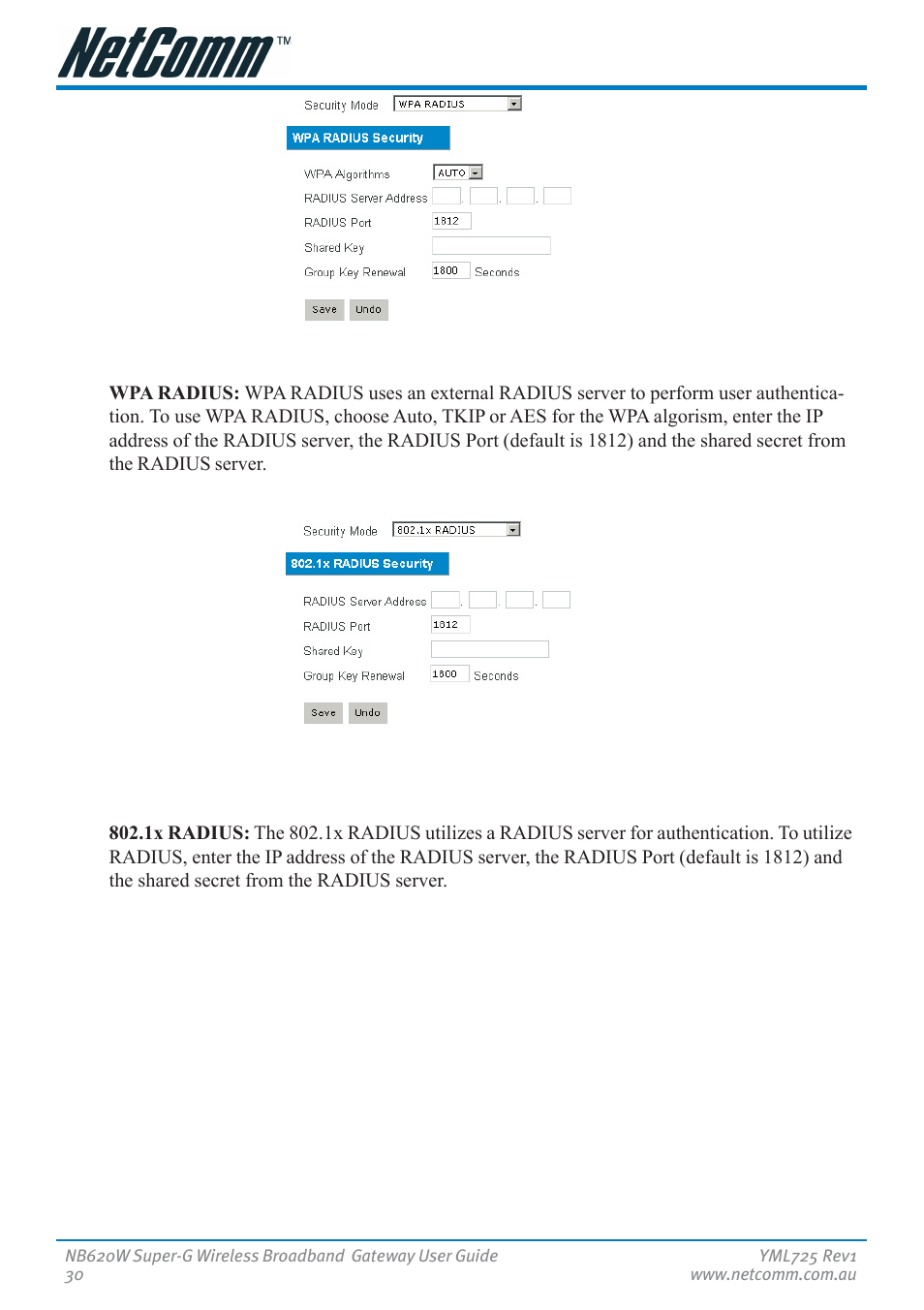 NetComm NB620W User Manual | Page 30 / 82