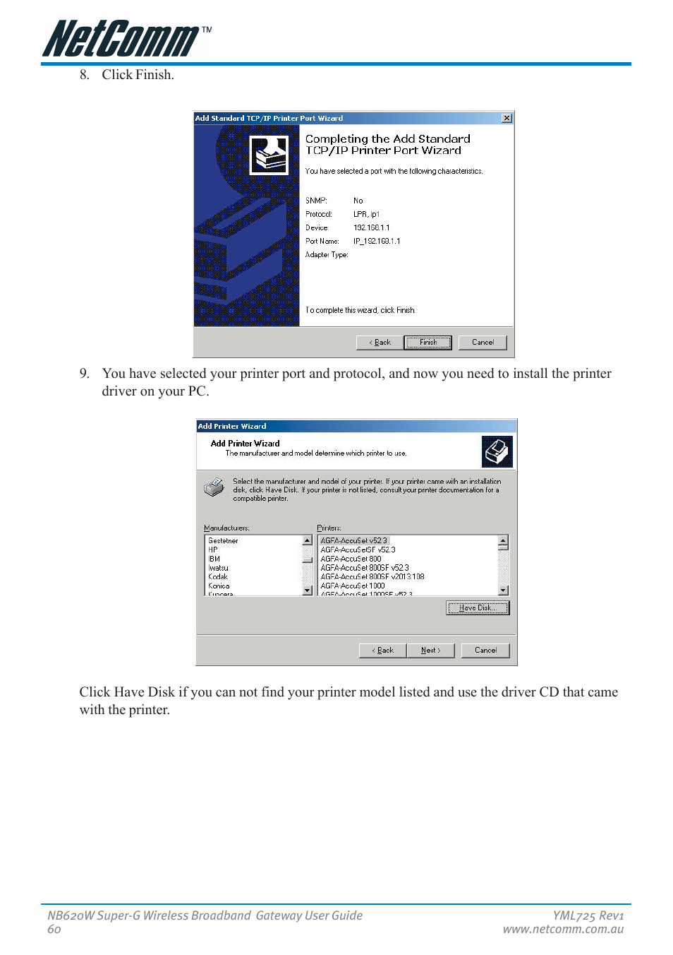 NetComm NB620W User Manual | Page 60 / 82