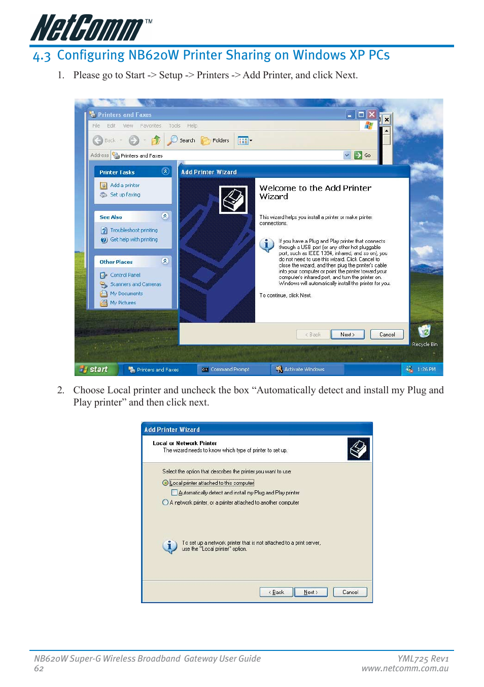 NetComm NB620W User Manual | Page 62 / 82