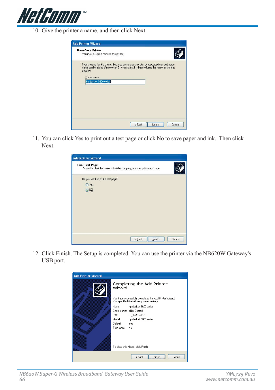 NetComm NB620W User Manual | Page 66 / 82