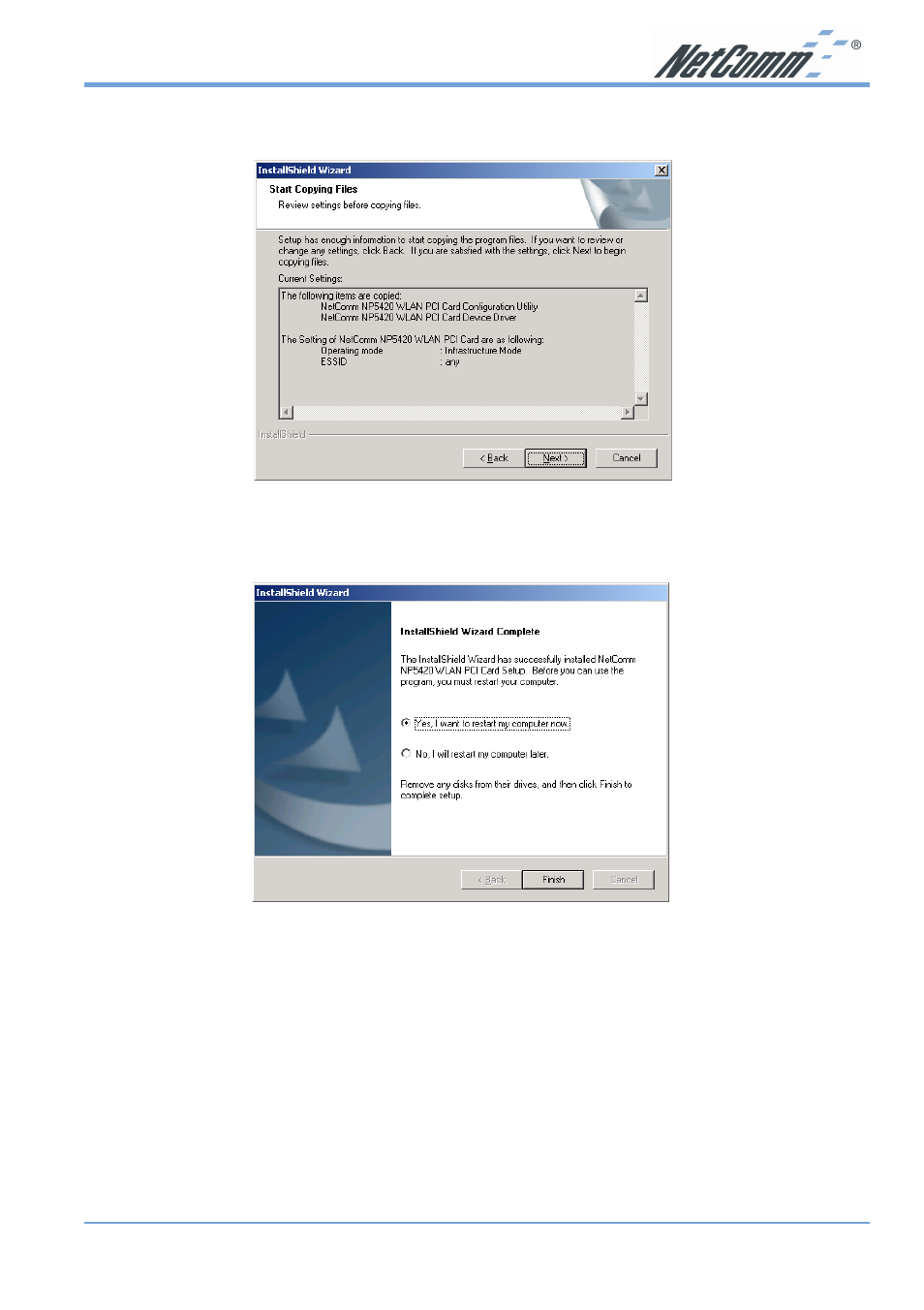 Using wireless utility in windows xp | NetComm NP5420 User Manual | Page 23 / 40