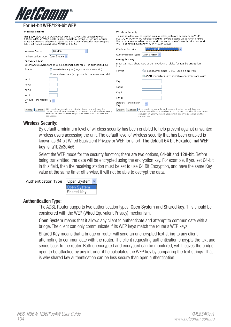 NetComm NB6 User Manual | Page 104 / 152