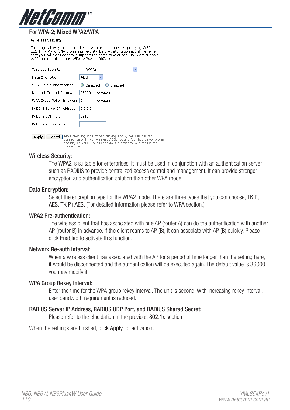 NetComm NB6 User Manual | Page 110 / 152