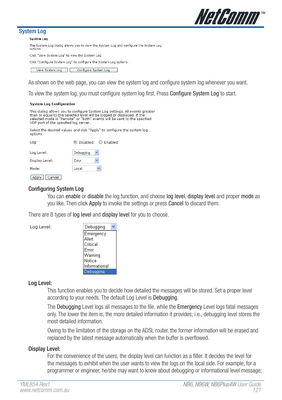 NetComm NB6 User Manual | Page 121 / 152