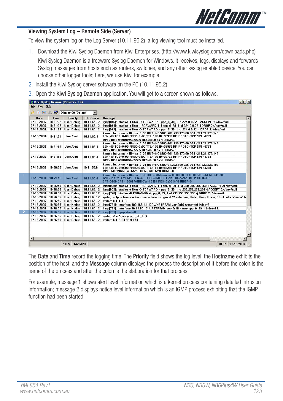 NetComm NB6 User Manual | Page 123 / 152