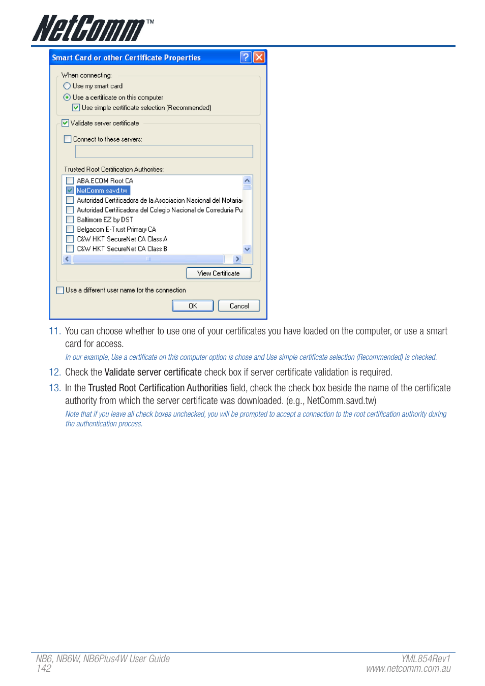 NetComm NB6 User Manual | Page 142 / 152