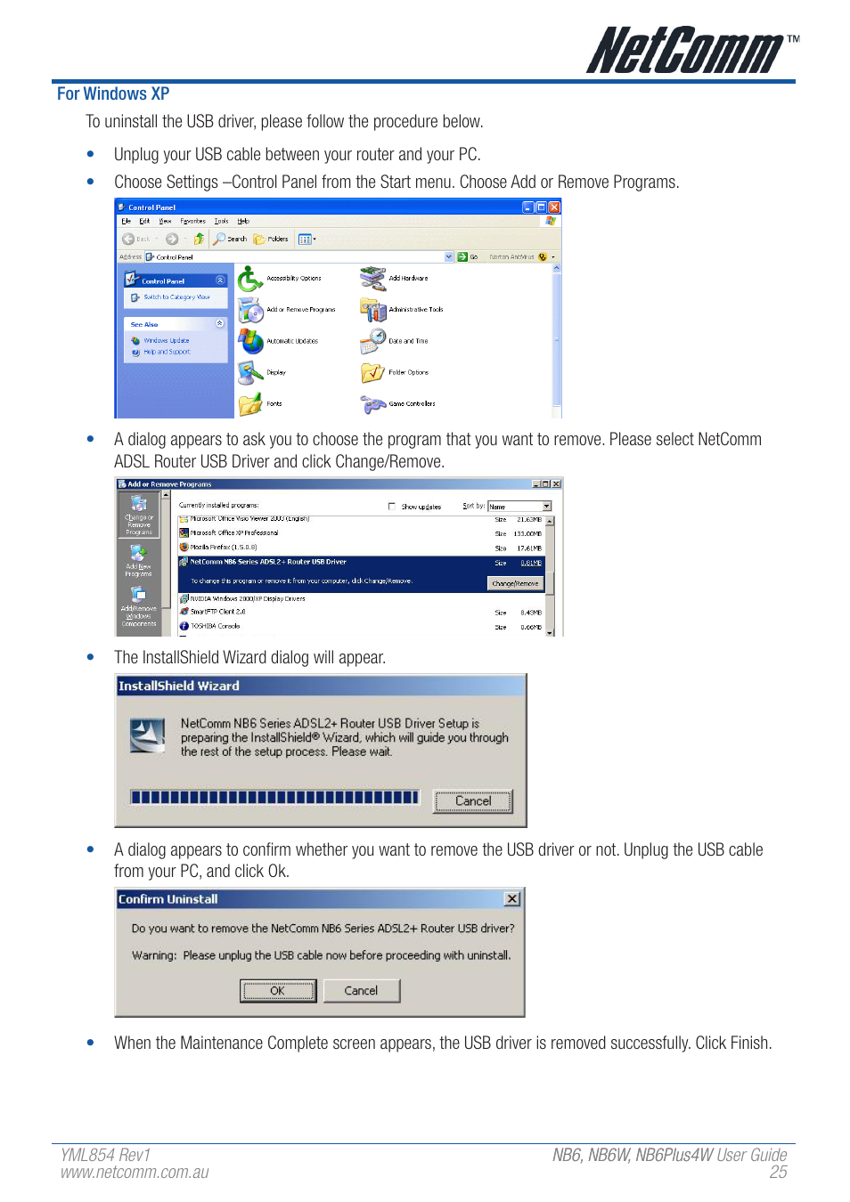 NetComm NB6 User Manual | Page 25 / 152