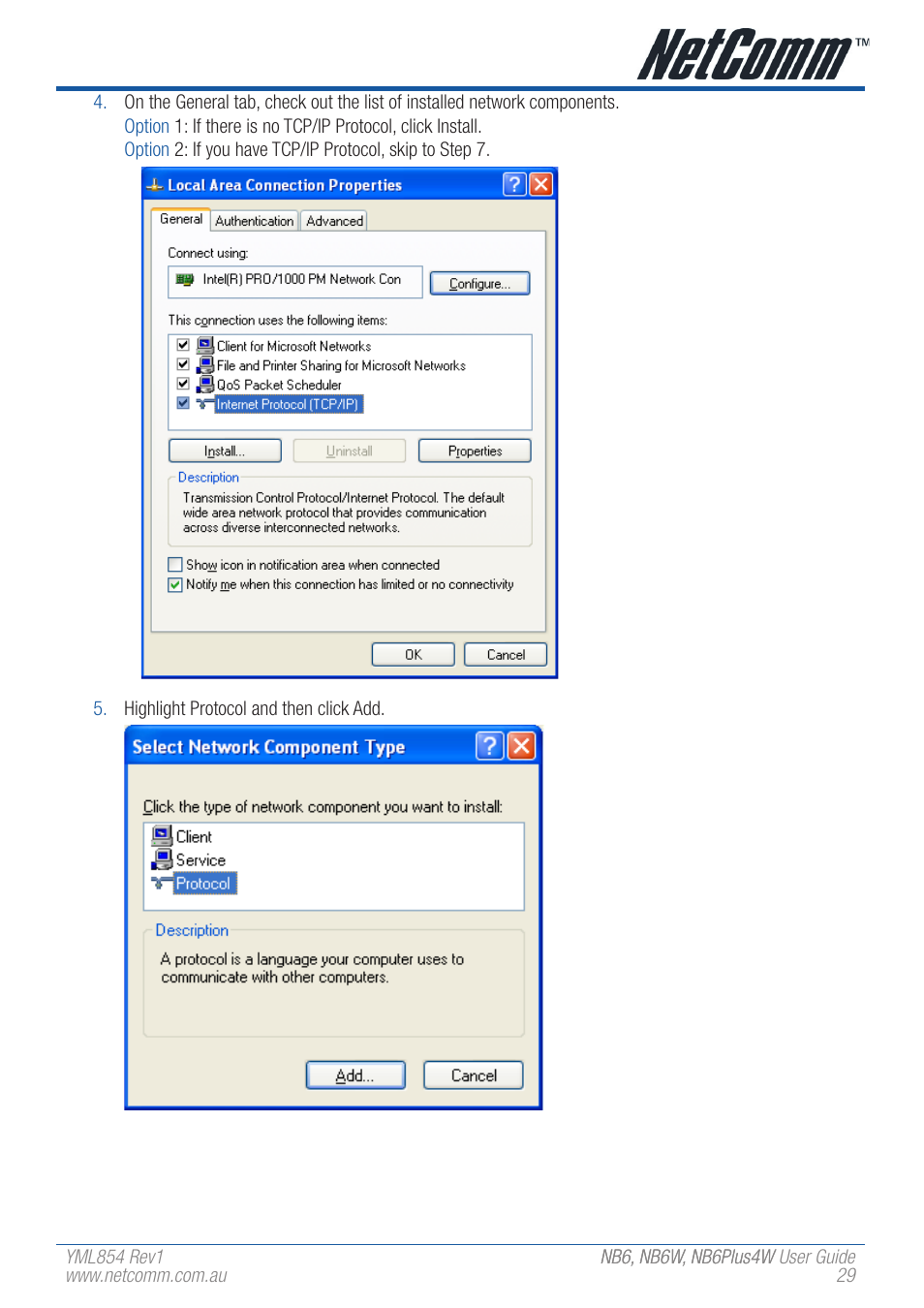 NetComm NB6 User Manual | Page 29 / 152