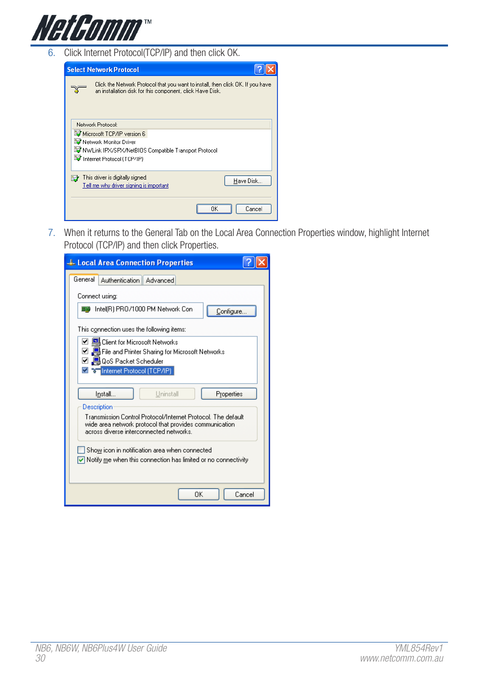 NetComm NB6 User Manual | Page 30 / 152