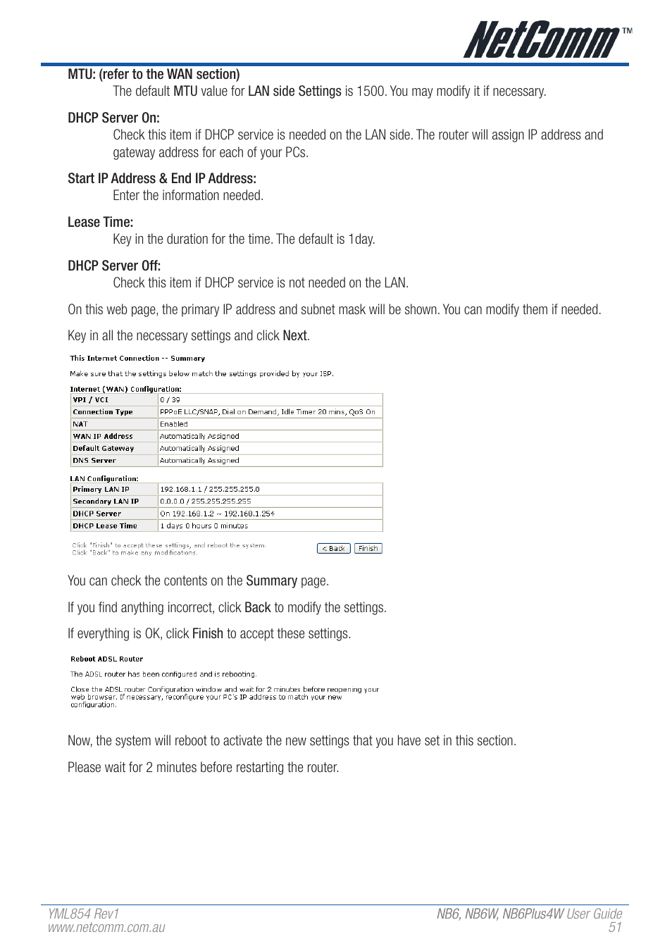 NetComm NB6 User Manual | Page 51 / 152