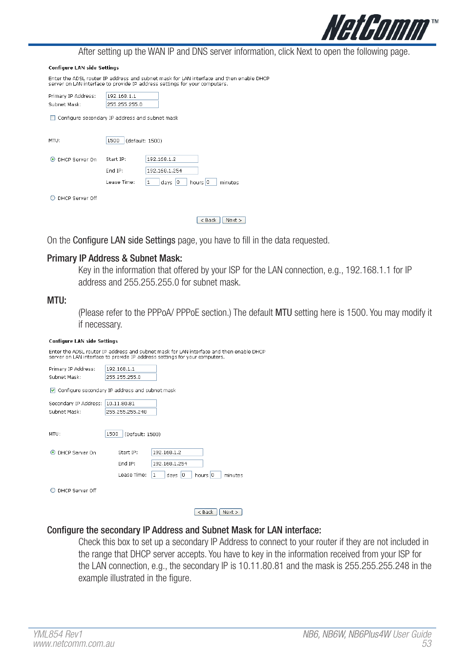 NetComm NB6 User Manual | Page 53 / 152