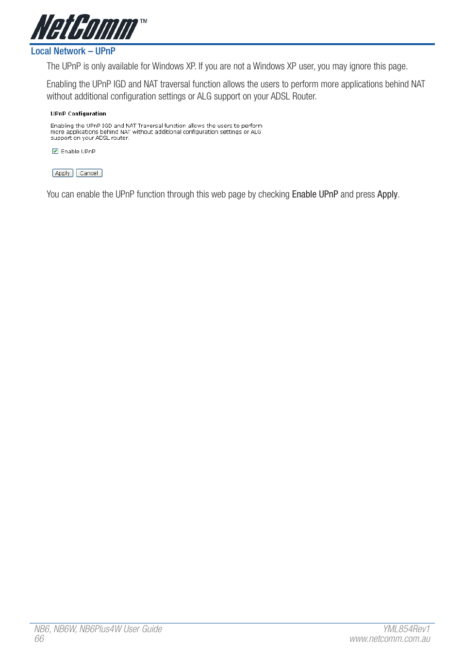NetComm NB6 User Manual | Page 66 / 152