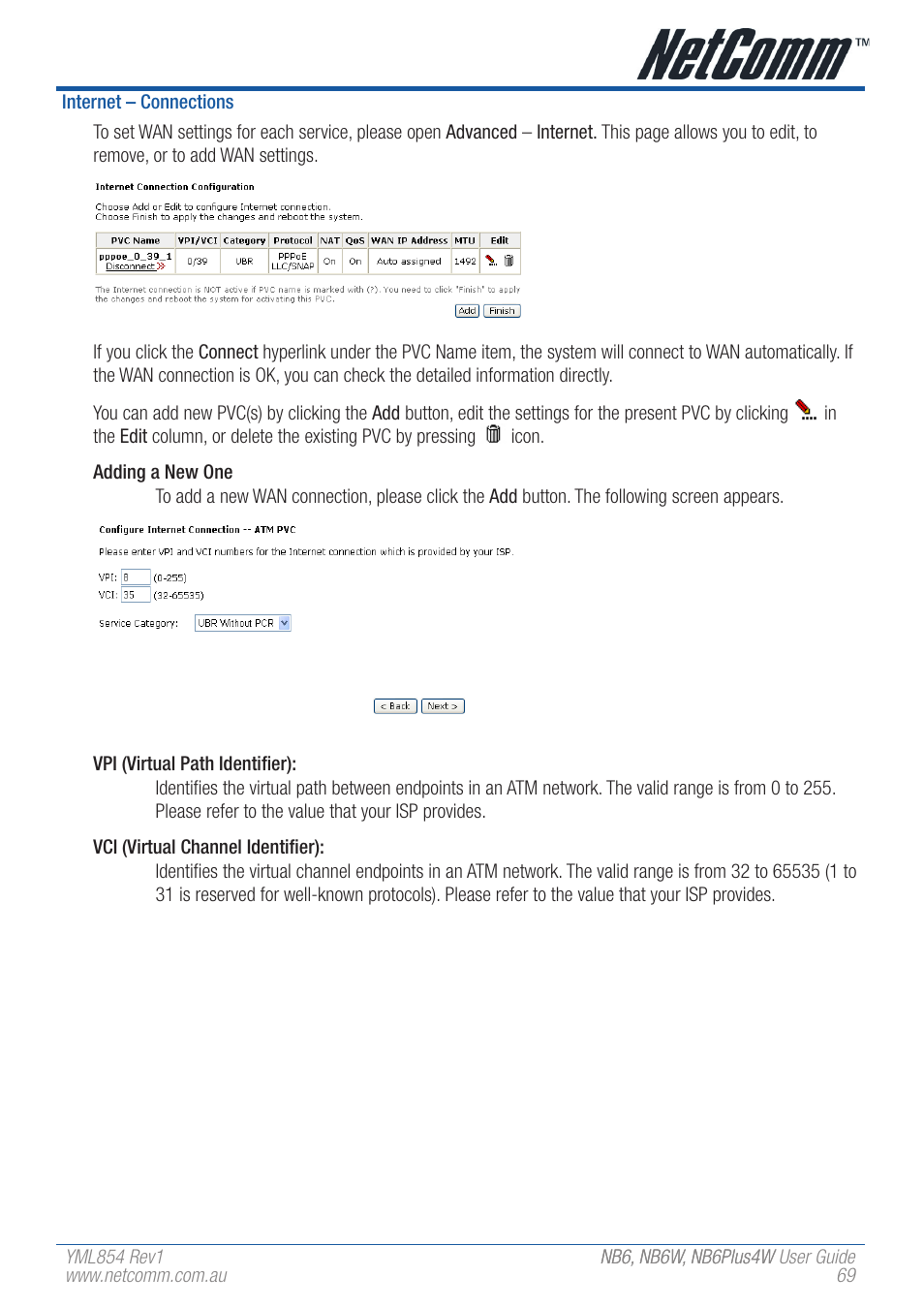 NetComm NB6 User Manual | Page 69 / 152