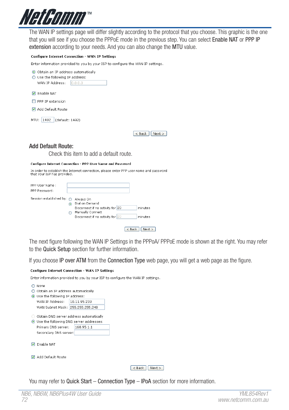 NetComm NB6 User Manual | Page 72 / 152