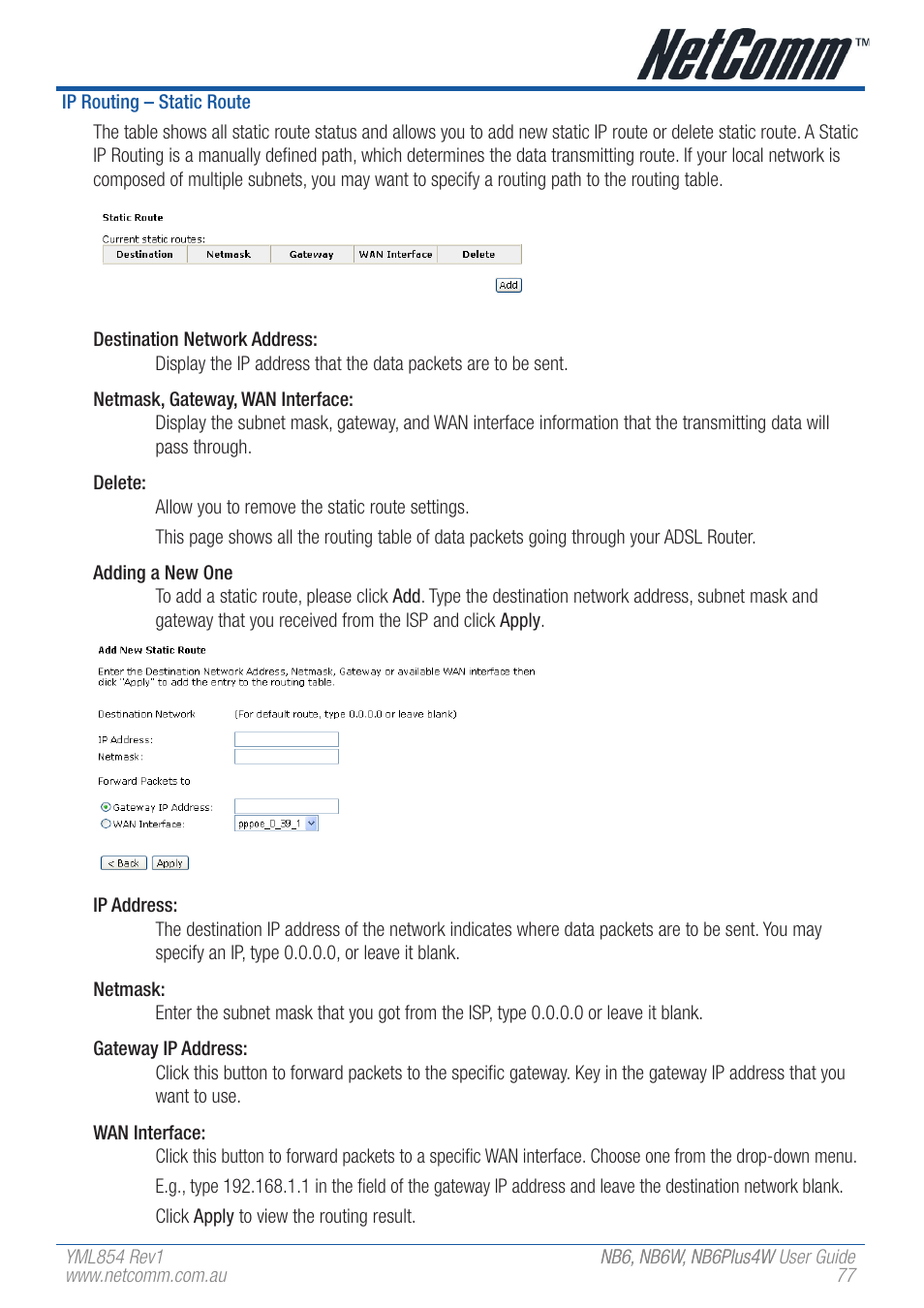 NetComm NB6 User Manual | Page 77 / 152